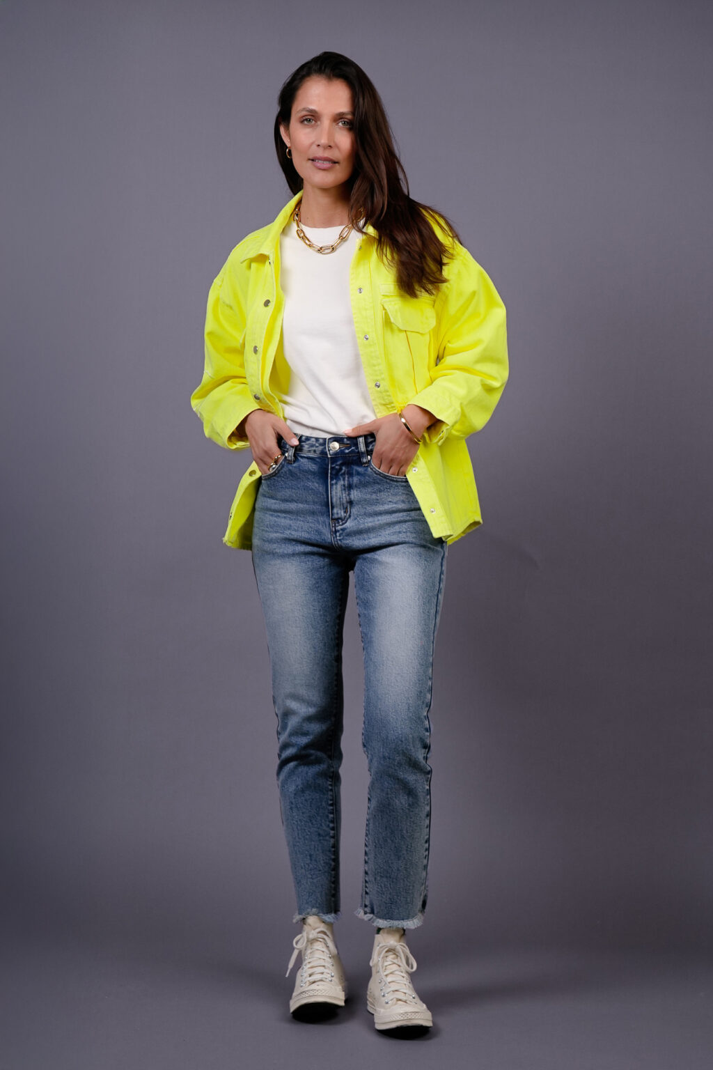 Neon Yellow Shacket - Image 2