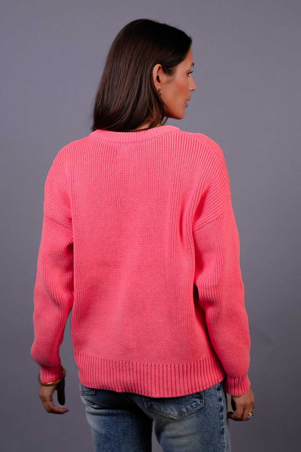 Neon Pink Cotton Crew - Image 3