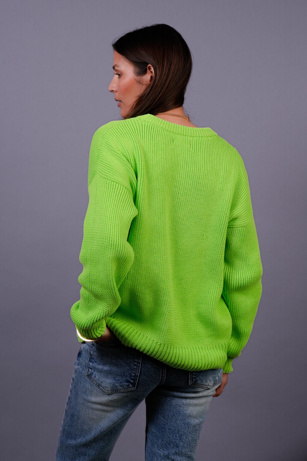 Neon Green Cotton Crew - Image 3