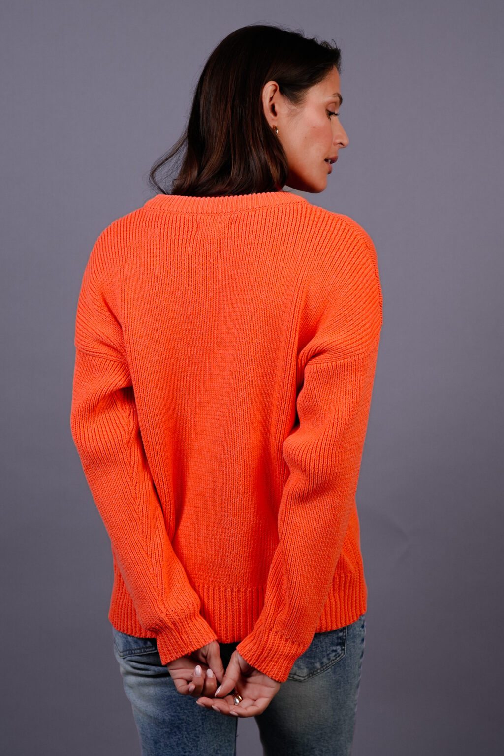 Neon Orange Cotton Crew - Image 3